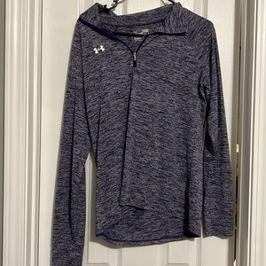 Under armor athletic top. Grey and purple. Medium loose fit.